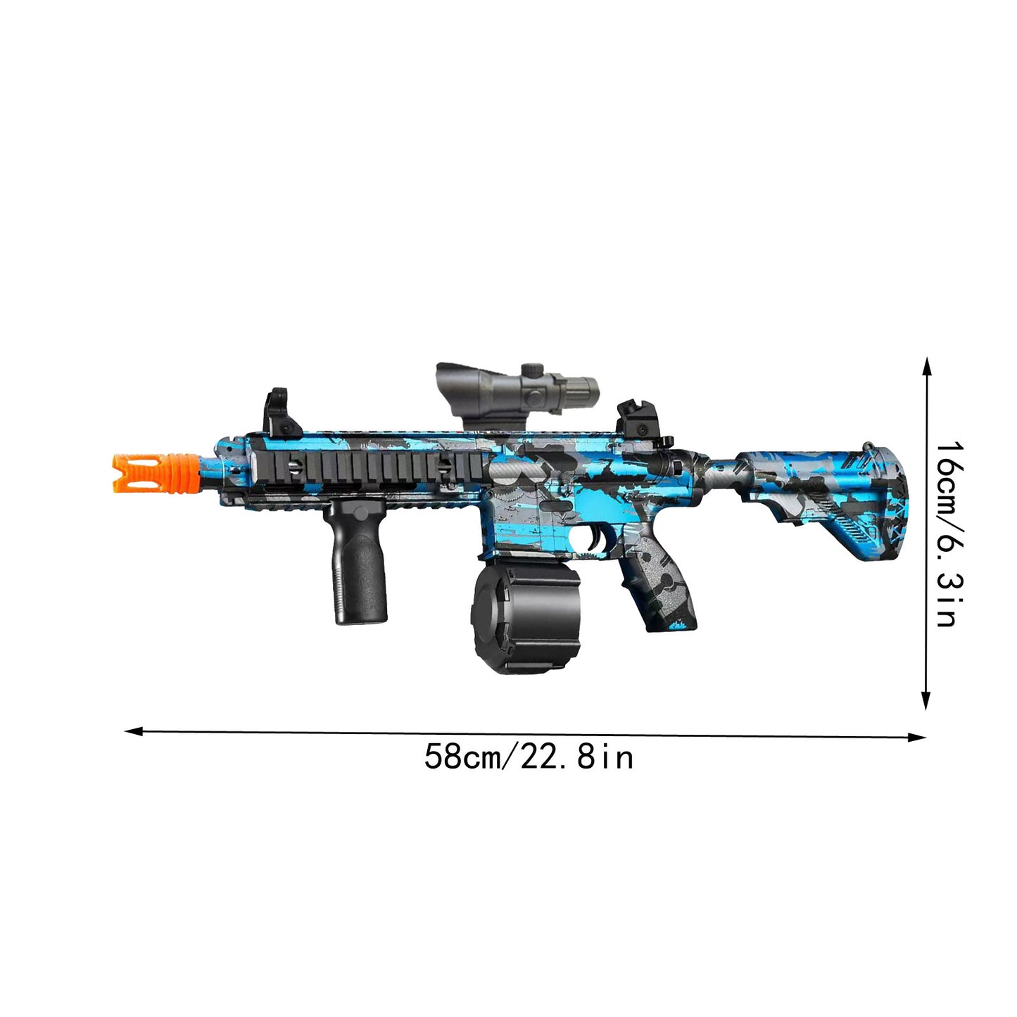 New M416 Manual & Electric Splatter Gun 2-in-1 Gel Ball Blaster With 15000 Eco-Friendly Water Beads Goggles For Outdoor Toys