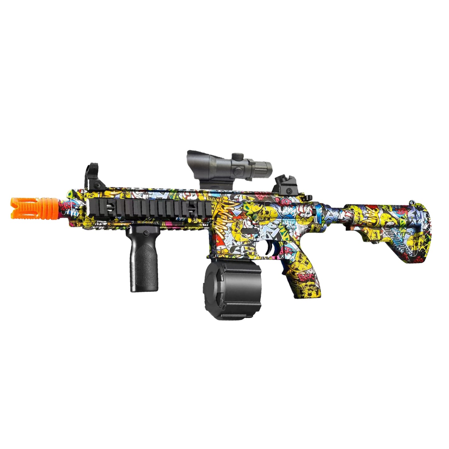 New M416 Manual & Electric Splatter Gun 2-in-1 Gel Ball Blaster With 15000 Eco-Friendly Water Beads Goggles For Outdoor Toys
