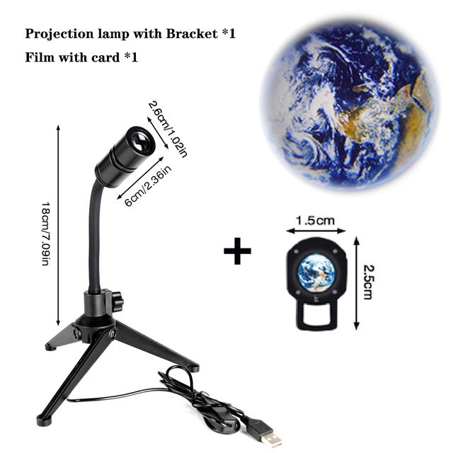 Moon Earth Projection LED Lamp