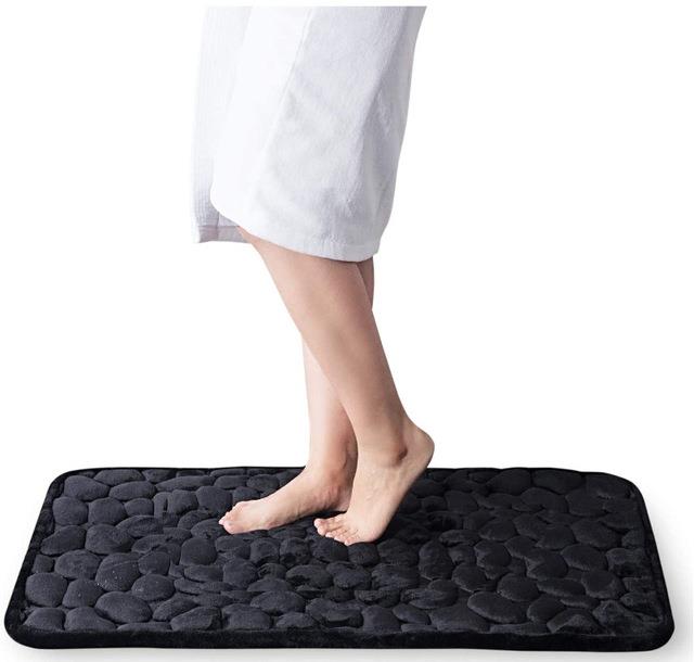 Cobblestone Embossed Bathroom Bath Mat Non-slip Carpets