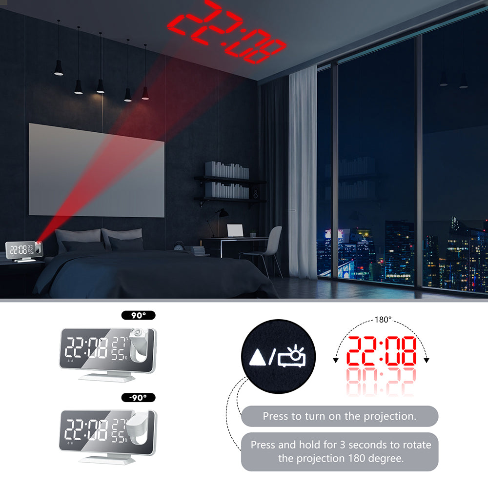 FM Radio LED Digital Smart Alarm Clocks USB