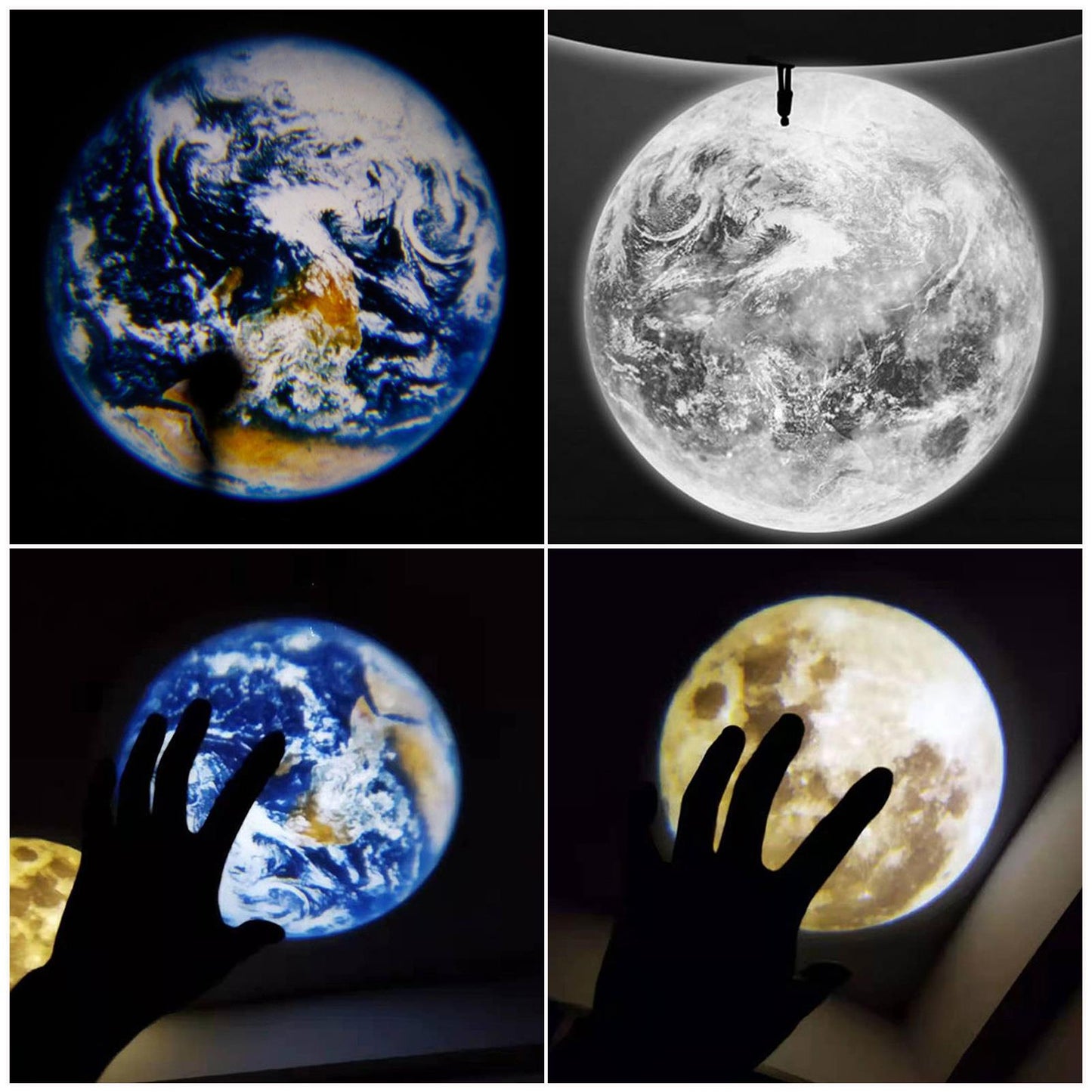 Moon Earth Projection LED Lamp