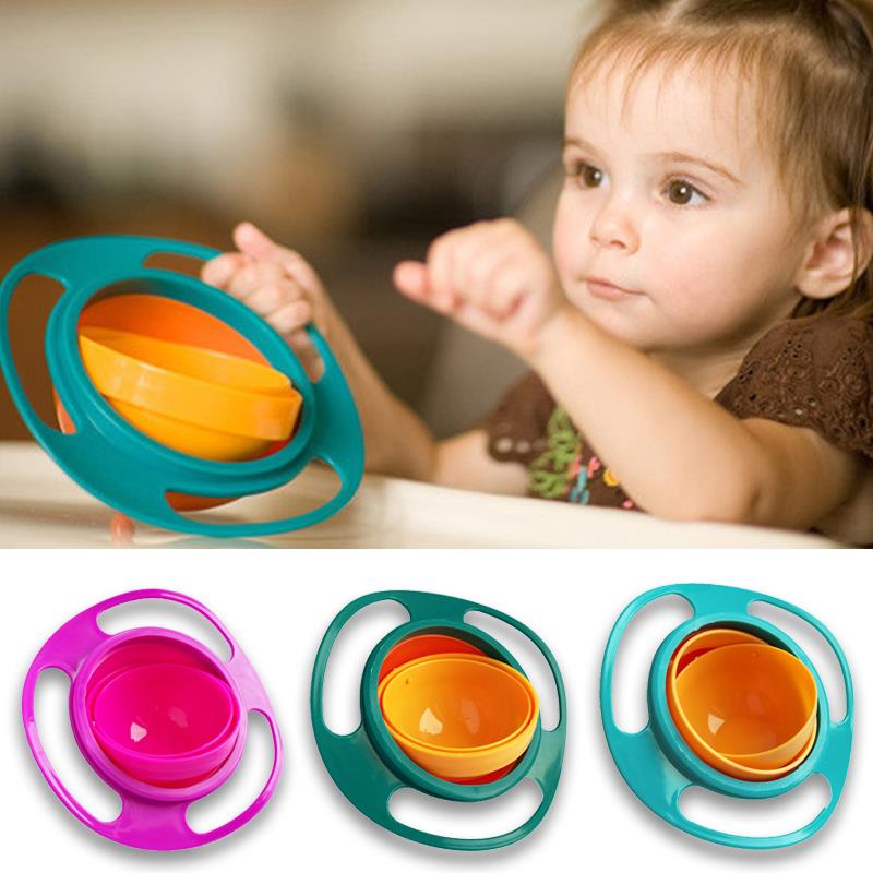 360 Rotate Spill-Proof Solid Feeding Dishes